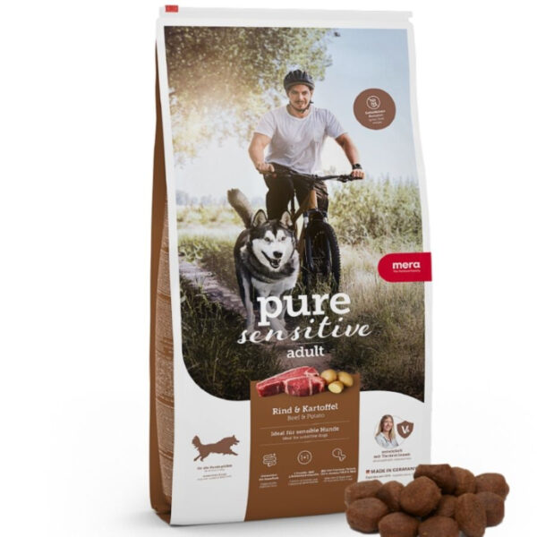 Mera - Pure Sensitive - Dry food with fresh beef for highly active adult dogs